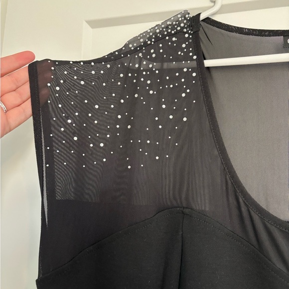 City Chic Black Studded Mini Dress - Picture 3 of 4